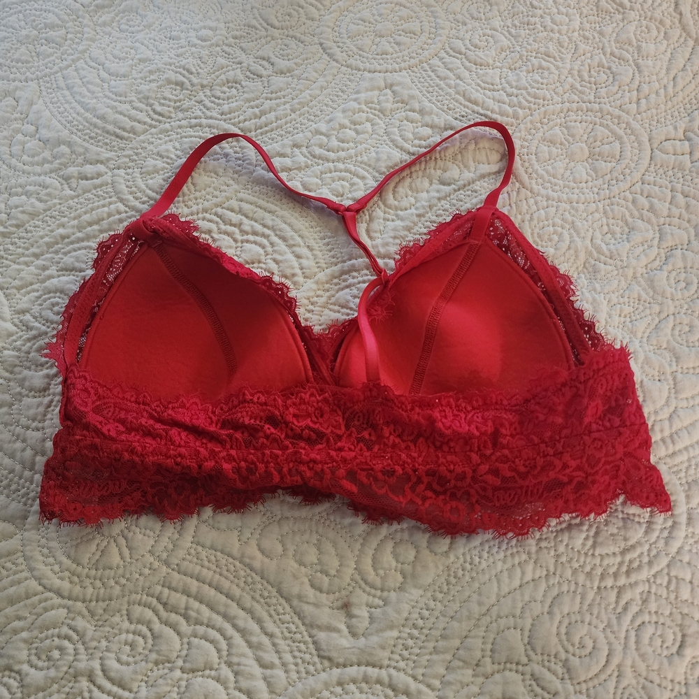 aerie Red Lace Bralette - Picture 2 of 3
